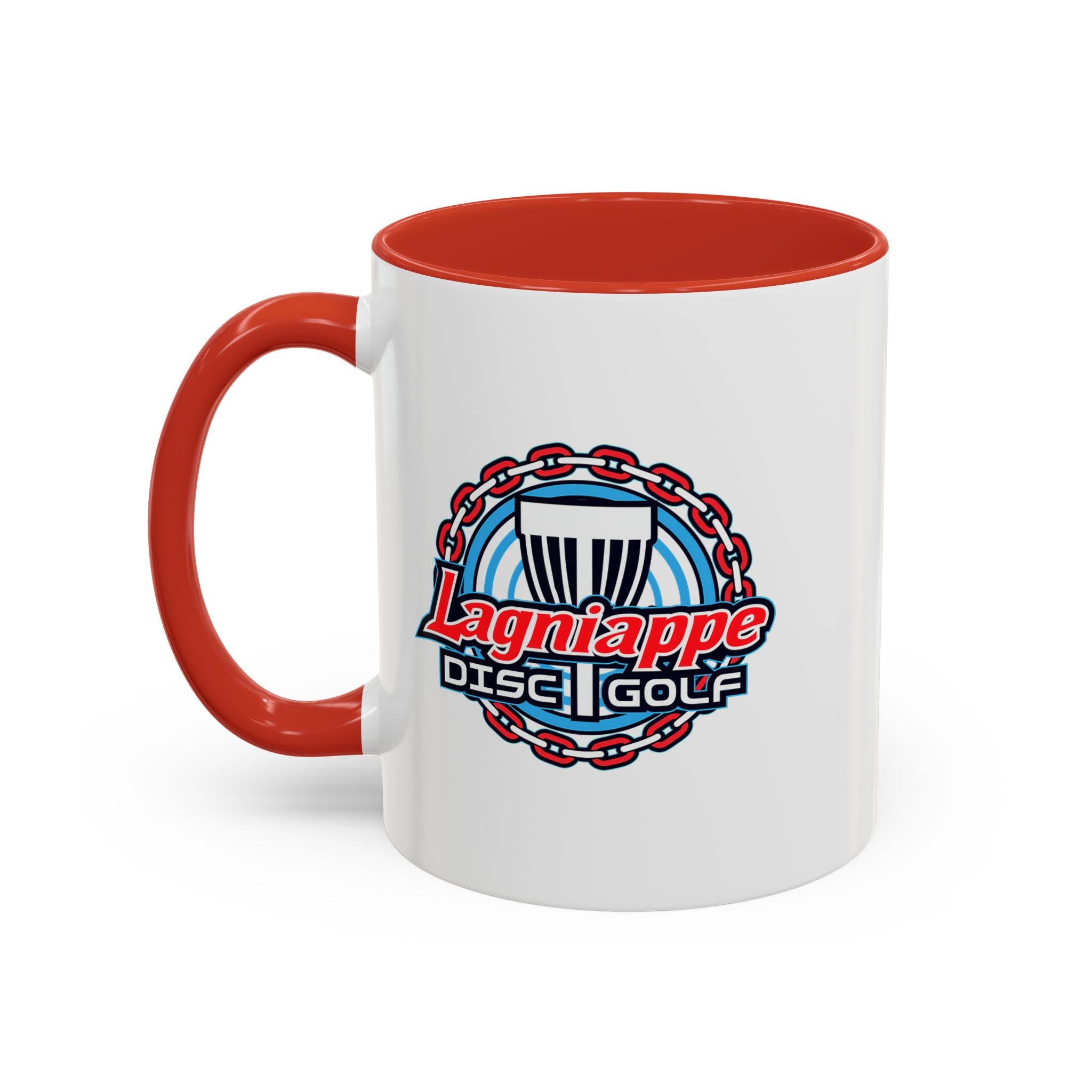 Lagniappe Disc Golf Accent Coffee Mug – Disc Golf Logo 11/15oz