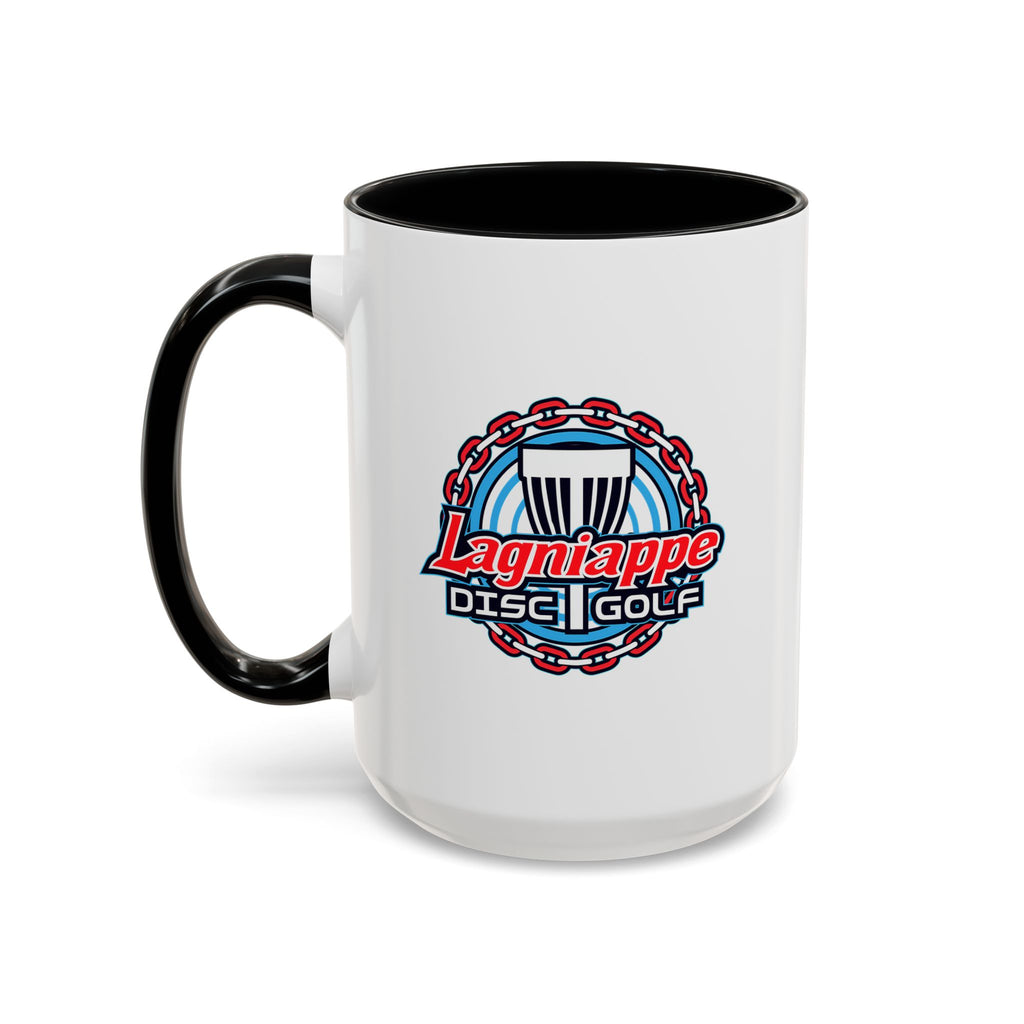 Lagniappe Disc Golf Accent Coffee Mug – Disc Golf Logo 11/15oz