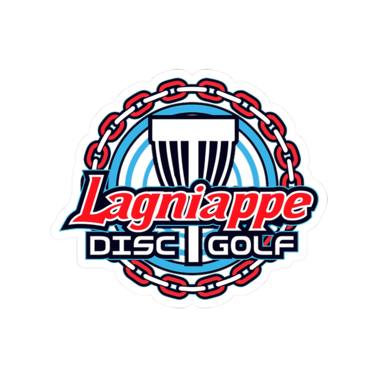 Lagniappe Disc Golf Sticker — Kiss-Cut Disc Golf Logo Decal