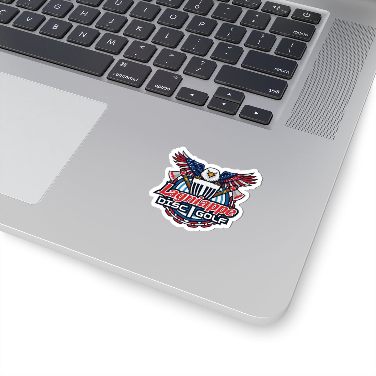 Lagniappe Disc Golf Kiss-Cut Sticker — Patriotic Eagle Disc Golf Logo