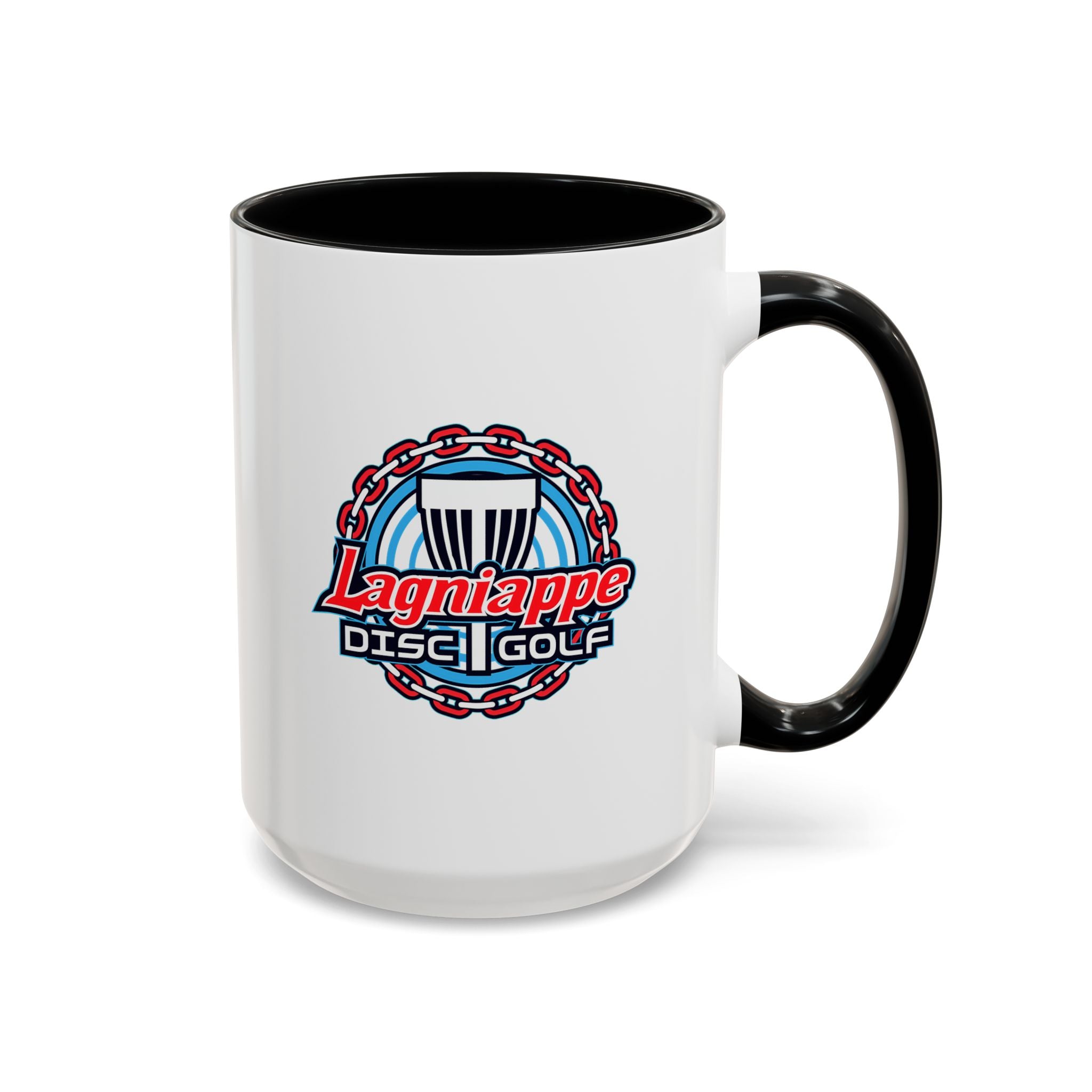 Lagniappe Disc Golf Accent Coffee Mug – Disc Golf Logo 11/15oz