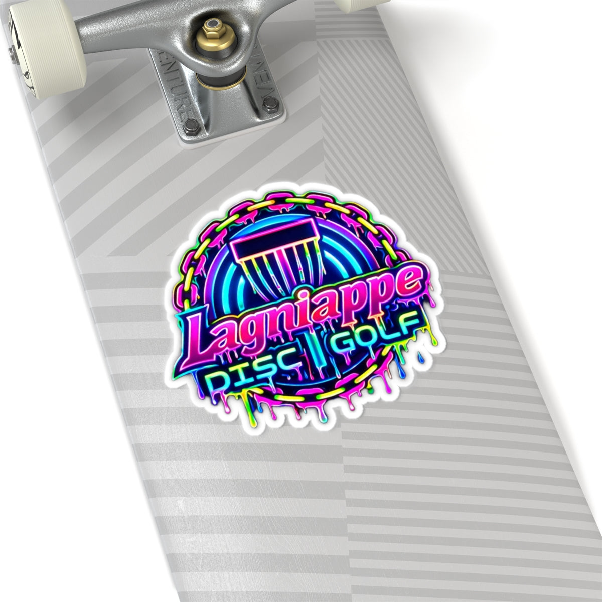Lagniappe Disc Golf Neon Sticker