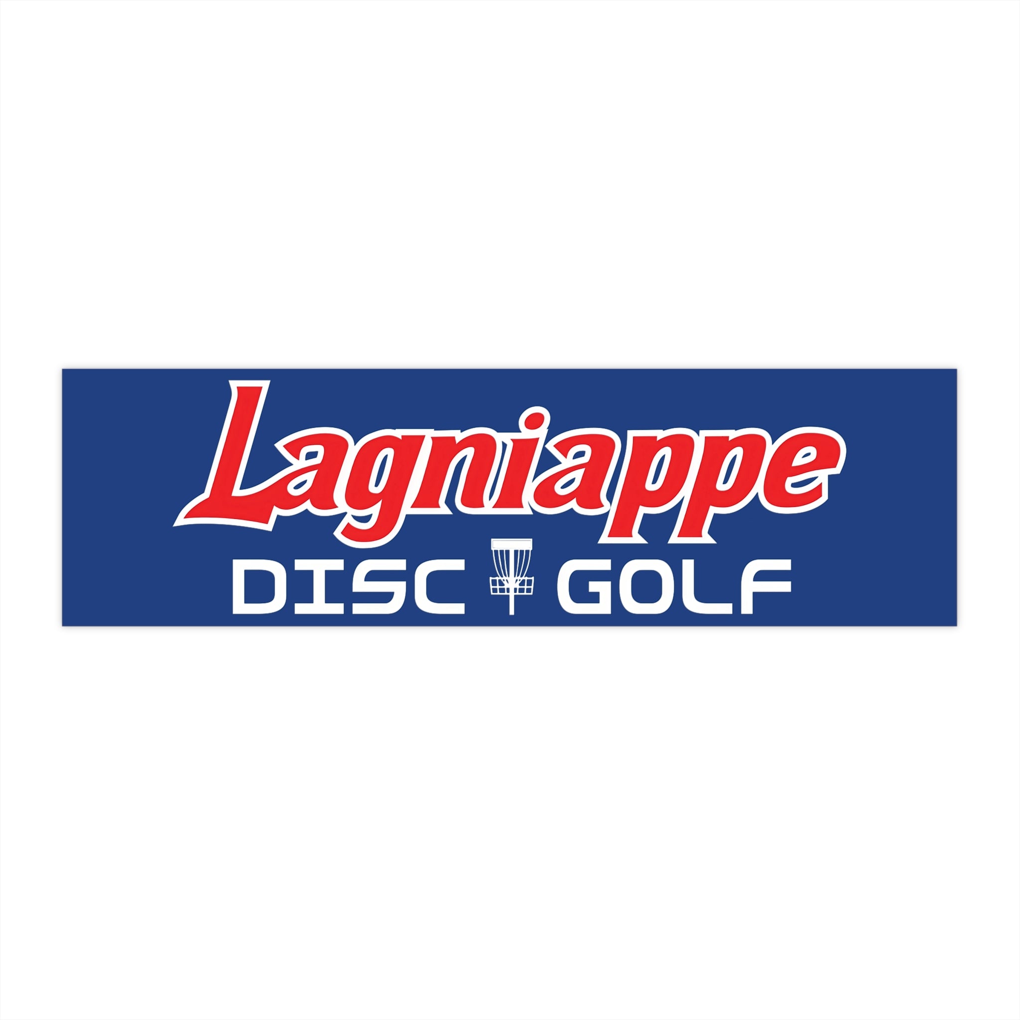 Disc Golf Bumper Sticker — "Lagniappe Disc Golf" Logo