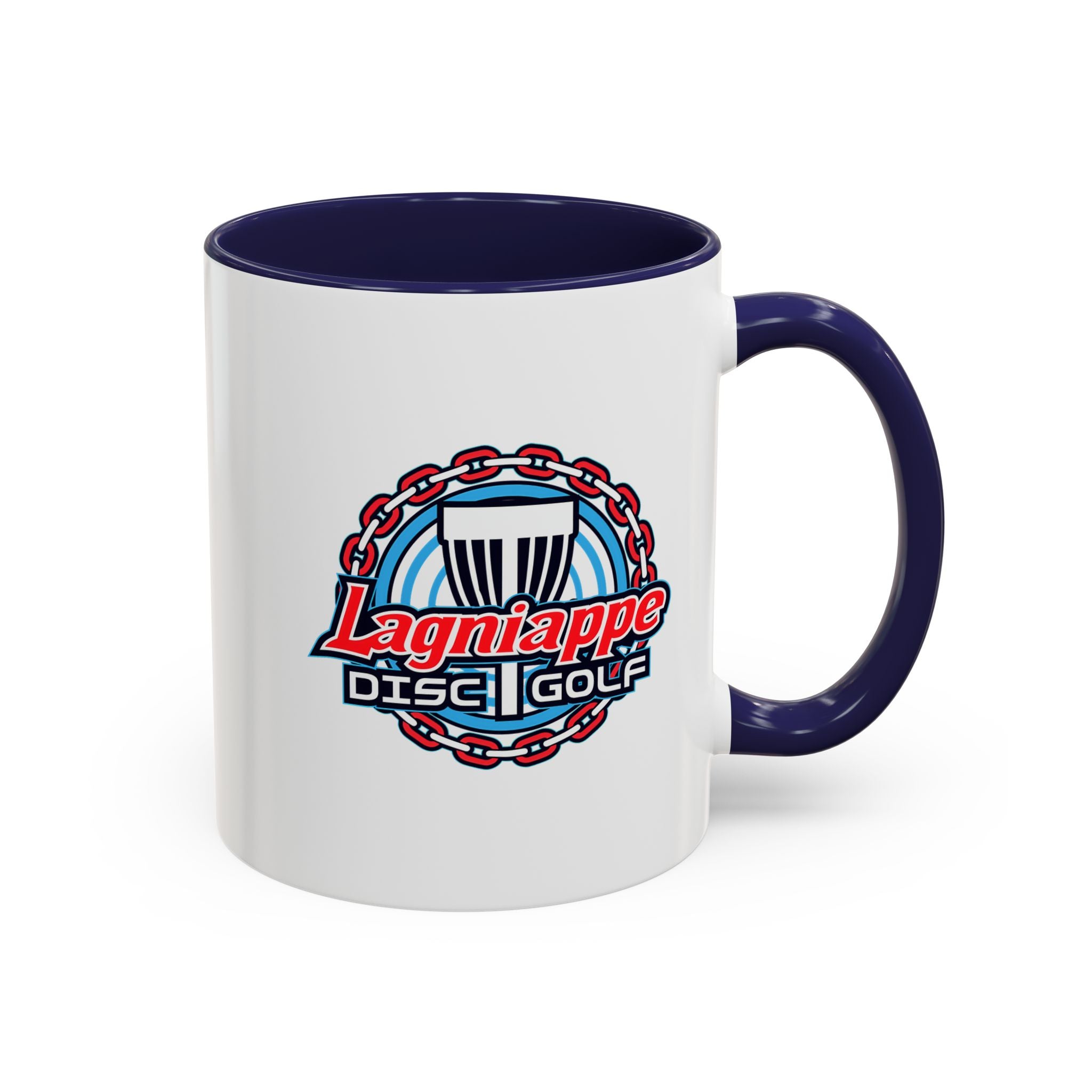 Lagniappe Disc Golf Accent Coffee Mug – Disc Golf Logo 11/15oz