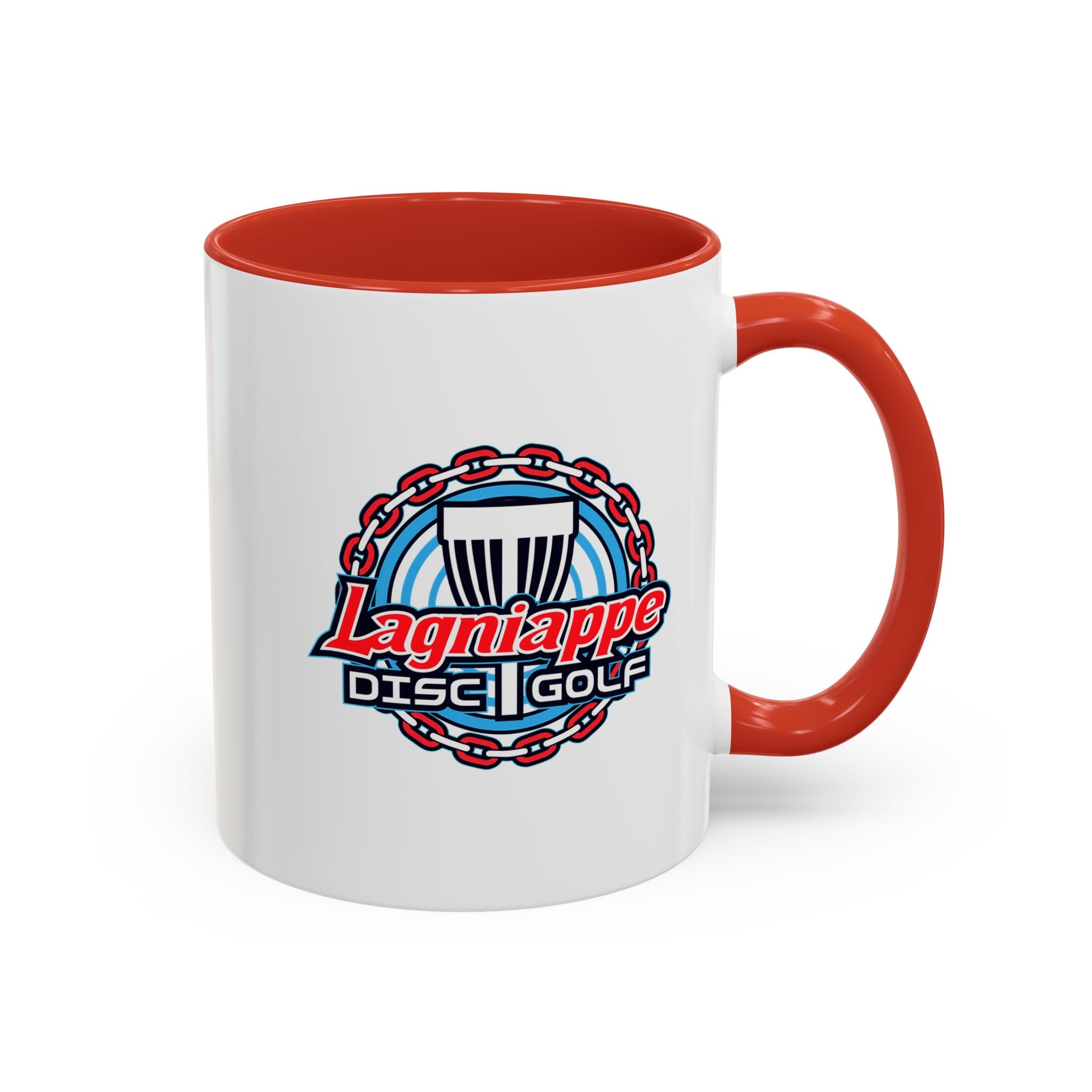 Lagniappe Disc Golf Accent Coffee Mug – Disc Golf Logo 11/15oz
