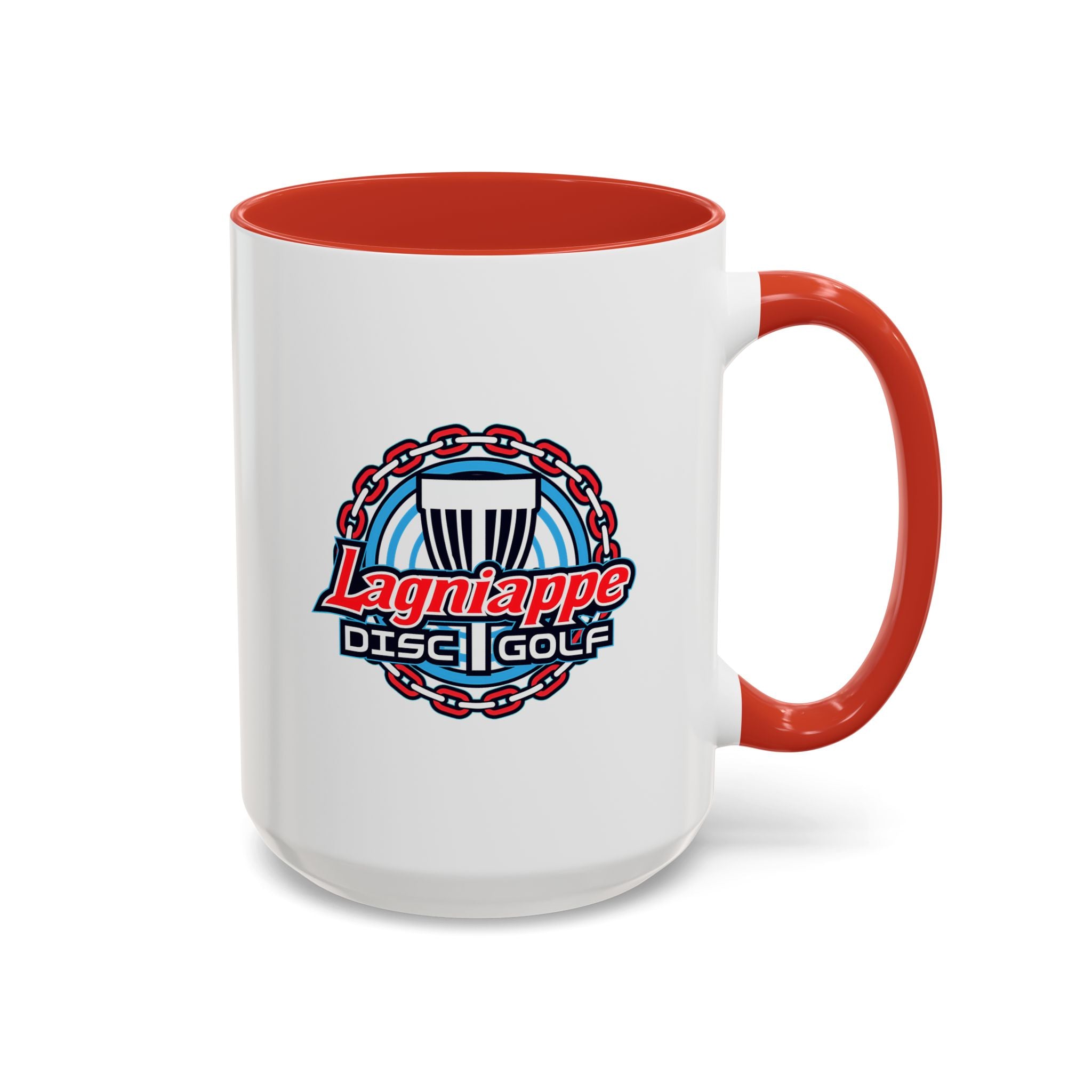 Lagniappe Disc Golf Accent Coffee Mug – Disc Golf Logo 11/15oz