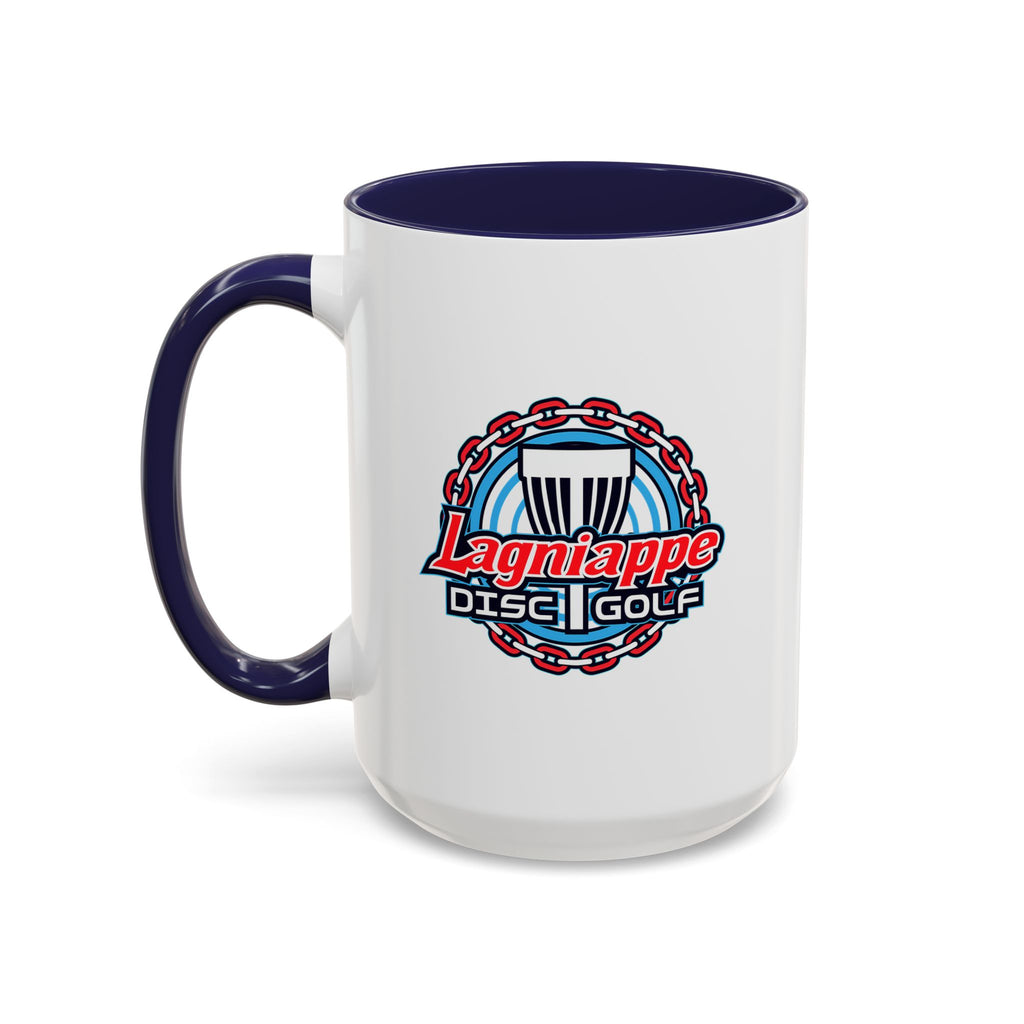 Lagniappe Disc Golf Accent Coffee Mug – Disc Golf Logo 11/15oz