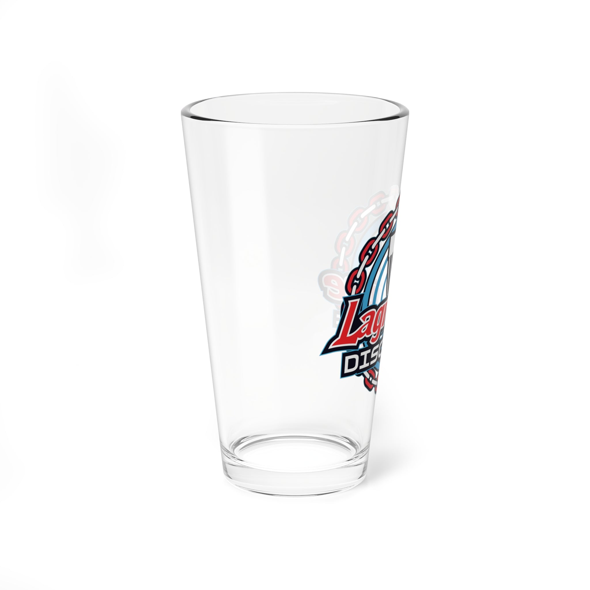 Disc Golf Mixing Glass — Lagniappe Disc Golf 16oz Pint Glass