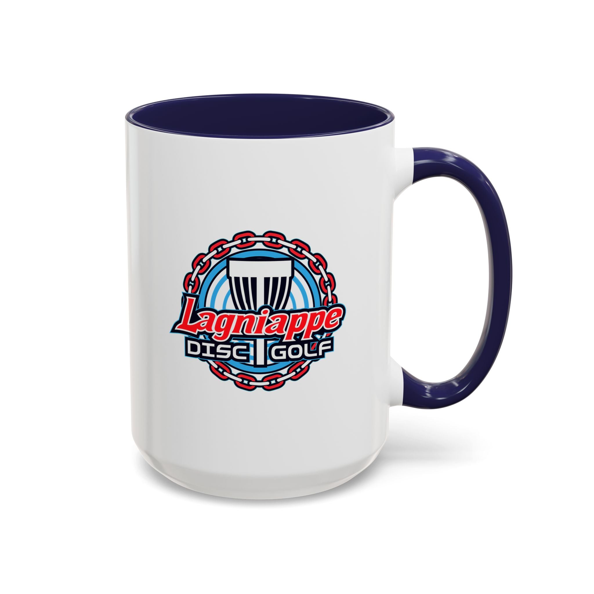Lagniappe Disc Golf Accent Coffee Mug – Disc Golf Logo 11/15oz