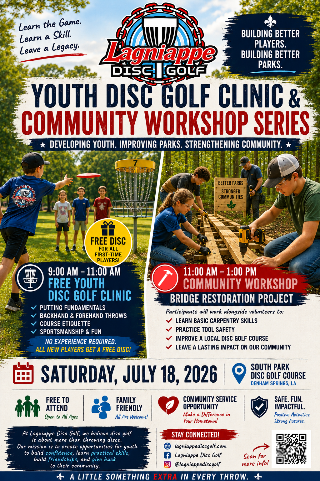 Youth Disc Golf Clinic & Community Workshop Series